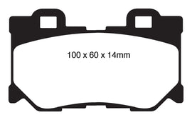 EBC 08-13 Infiniti FX50 5.0 Yellowstuff Rear Brake Pads