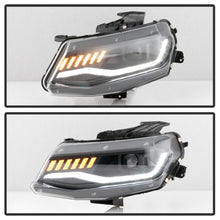 Carica l&#39;immagine nel visualizzatore di Gallery, Spyder Chevy Camaro 16-18 (Do Not Fit Halogen) Projector Headlights Black PRO-YD-CCAM16HIDSI-SEQ-BK