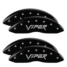 Cargar imagen en el visor de la galería, MGP 4 Caliper Covers Engraved Front &amp; Rear Gen 2/Viper Black finish silver ch