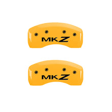 Cargar imagen en el visor de la galería, MGP 4 Caliper Covers Engraved Front Lincoln Rear MKZ Yellow Finish Black Char 2011 Lincoln MKZ