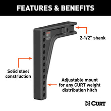 Carica l&#39;immagine nel visualizzatore di Gallery, Curt Weight Distribution Shank (2-1/2in Shank 8in Drop)