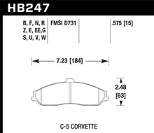 Carica l'immagine nel visualizzatore di Gallery, Hawk 97-06 Corvette (incl C5 Z06) HPS Street Front Brake Pads