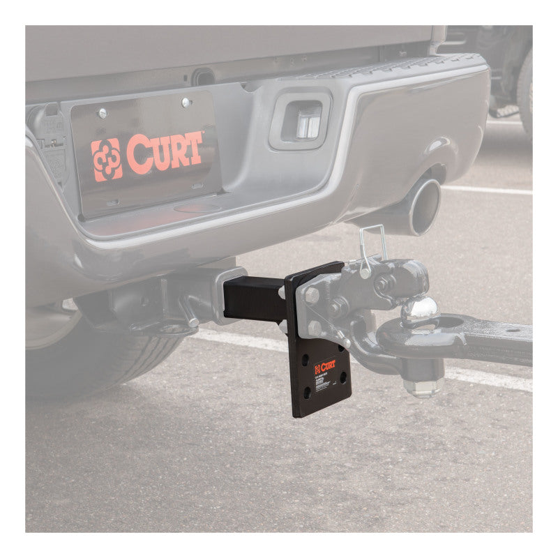 Curt Adjustable Pintle Mount (2in Shank 15000lbs 7in High 6in Long)