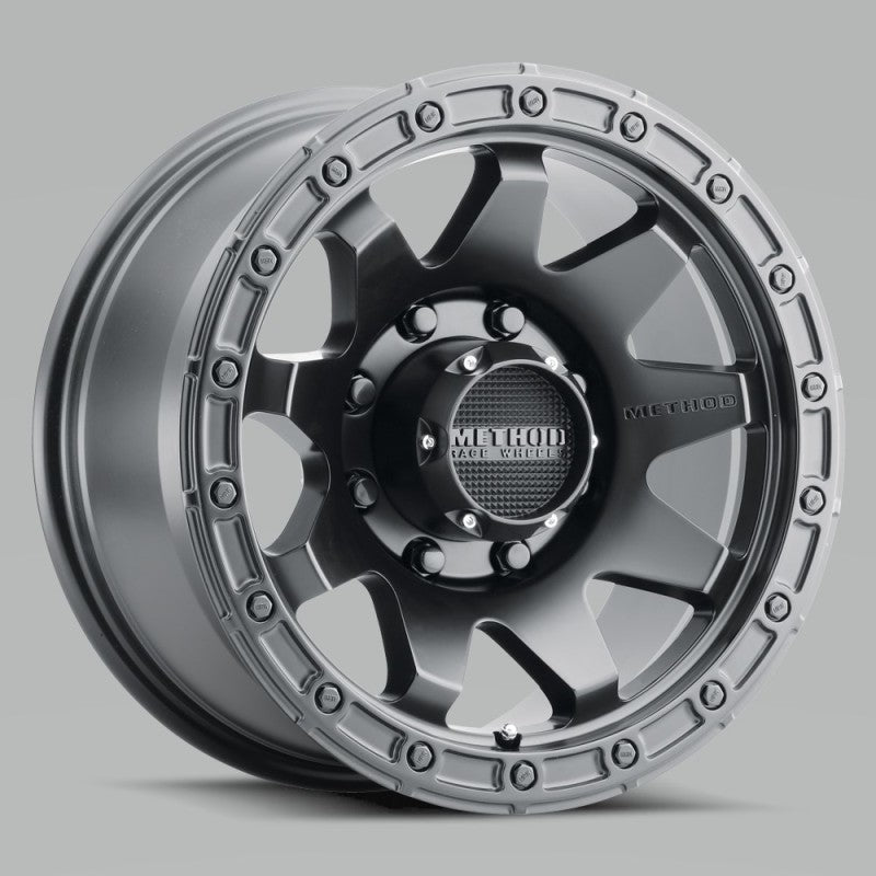 Method MR317 17x8.5 0mm Offset 8x180 130.81mm CB Matte Black Wheel