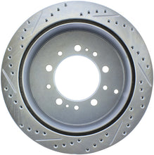 Carica l&#39;immagine nel visualizzatore di Gallery, StopTech Select Sport 13-17 Toyota Land Cruiser Sport Drilled / Slotted Rear Driver-Side Brake Rotor