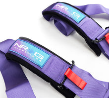 गैलरी व्यूवर में इमेज लोड करें, NRG Sfi 16.1 5Pt 3 Inch Seat Belt Harness with Pads / Cam Lock - Purple