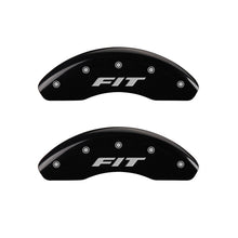 Cargar imagen en el visor de la galería, MGP Front set 2 Caliper Covers Engraved Front FIT Black finish silver ch