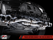 Cargar imagen en el visor de la galería, AWE Tuning 2020 Chevrolet Corvette (C8) Track Edition Exhaust - Quad Chrome Silver Tips