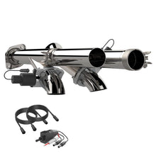 Cargar imagen en el visor de la galería, QTP 17-18 Ford Raptor EC/CC 2.5in 304SS Aggressor Cutout Dual Mid Pipes