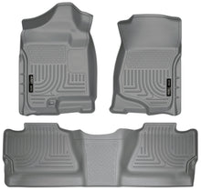 Load image into Gallery viewer, Husky Liners 07-12 Chevy Silverado/GMC Sierra Crew Cab WeatherBeater Combo Gray Floor Liners - 2to4wheels