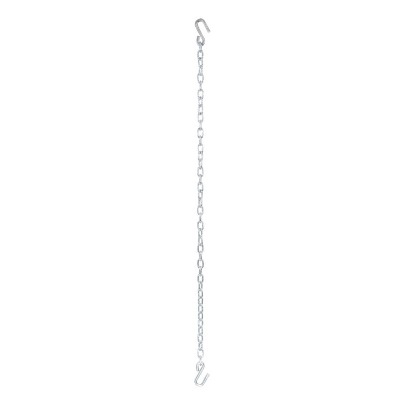 Curt 48in Safety Chain w/2 S-Hooks (2000lbs Clear Zinc)