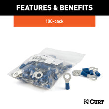गैलरी व्यूवर में इमेज लोड करें, Curt Ring Terminals (16-14 Wire Gauge 1/4in Stud Size 100-Pack)