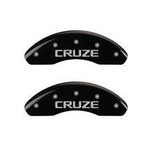 Charger l&#39;image dans la galerie, MGP 4 Caliper Covers Engraved Front &amp; Rear Cruze Black Finish Silver Char 2017 Chevrolet Cruze