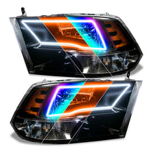 Laden Sie das Bild in den Galerie-Viewer, Oracle 09-18 Dodge Ram Switchback Quad Headlight Halo Kit - RGB+A ColorSHIFT+ w/ RF Controller
