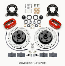 गैलरी व्यूवर में इमेज लोड करें, Wilwood Forged Dynalite-M Front Kit 11.30in 1 PC Rotor&amp;Hub Drill-Red 1965-1969 Mustang Disc &amp; Drum