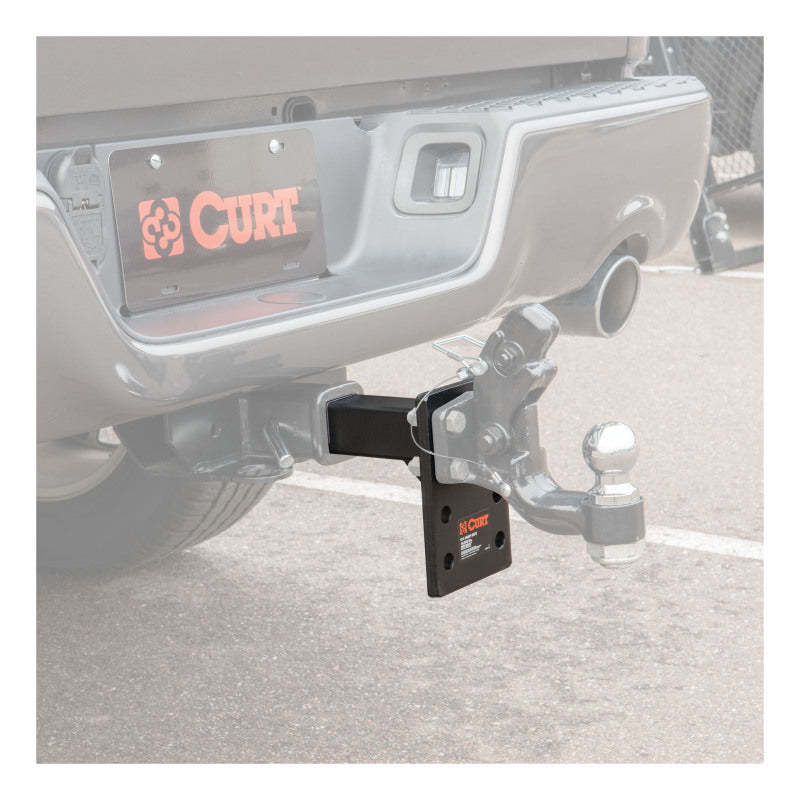 Curt Adjustable Pintle Mount (2in Shank 10000lbs 7in High 8in Long)