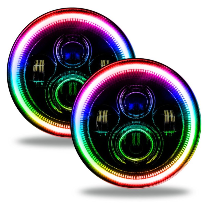 Oracle Jeep Wrangler JL/Gladiator JT 7in. High Powered LED Headlights (Pair) - ColorSHIFT