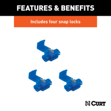 Load image into Gallery viewer, Curt 4-Way Flat Connector Plug w/12in Wires and Hardware (Trailer Side Packaged)