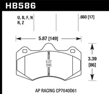 Carica l&#39;immagine nel visualizzatore di Gallery, Hawk AP Racing CP7040 HP Plus Street Brake Pads