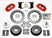 गैलरी व्यूवर में इमेज लोड करें, Wilwood Narrow Superlite 6R Front Hub Kit 12.88in Drill Red 67-69 Camaro 64-72 Nova Chevelle