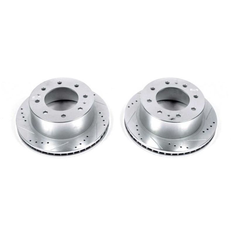 Power Stop 11-19 Chevrolet Silverado 2500 HD Rear Evolution Drilled & Slotted Rotors - Pair - 2to4wheels
