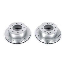 Cargar imagen en el visor de la galería, Power Stop 11-19 Chevrolet Silverado 2500 HD Rear Evolution Drilled &amp; Slotted Rotors - Pair - 2to4wheels