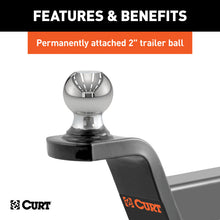 Carica l&#39;immagine nel visualizzatore di Gallery, Curt Fusion Ball Mount w/2in Ball (2in Shank 7500lbs 2in Rise)