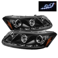 Carica l&#39;immagine nel visualizzatore di Gallery, Spyder Honda Accord 08-12 4Dr Projector Headlights- LED Halo DRL Blk PRO-YD-HA08-4D-HL-BK