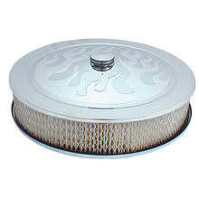 Laden Sie das Bild in den Galerie-Viewer, Spectre Air Cleaner 14in. x 3in. Flamed Chrome - White Paper