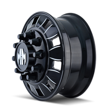 Cargar imagen en el visor de la galería, Mayhem 8180 BigRig 24.5x8.25/10x285.75 BP/168mm Offset/220.1mm Hub Front Black w/Milled Spokes Wheel