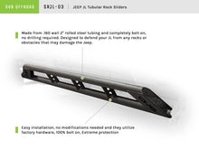 Load image into Gallery viewer, DV8 Offroad 2018+ Jeep Wrangler JL Tubular Rock Slider Step w/ Plated End Caps