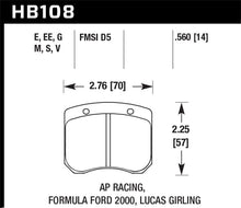 Charger l'image dans la galerie, Hawk 1984-1986 Alfa Romeo GTV-6 2.5 HPS 5.0 Front Brake Pads