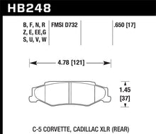 Carica l&#39;immagine nel visualizzatore di Gallery, Hawk 97-12 Corvette/01-04 Z06/05-09 Z51 DTC-50 Race Rear Brake Pads