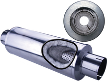 Carica l&#39;immagine nel visualizzatore di Gallery, Diamond Eye MFLR 5inID SGL IN/SGL OUT 7inDIA X 24in BODY 30in LENGTH LOUVERED SLOTTED ENDS 409 SS