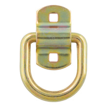 Load image into Gallery viewer, Curt 3in x 3in Surface-Mounted Tie-Down D-Ring (3600lbs Yellow Zinc)