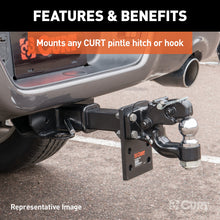 Carica l&#39;immagine nel visualizzatore di Gallery, Curt Pintle Mount (2-1/2in Shank 20000lbs 8in Long)