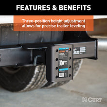 Load image into Gallery viewer, Curt Adjustable Pintle Mount (2in Shank 17000lbs 7-1/4in High 6in Long)