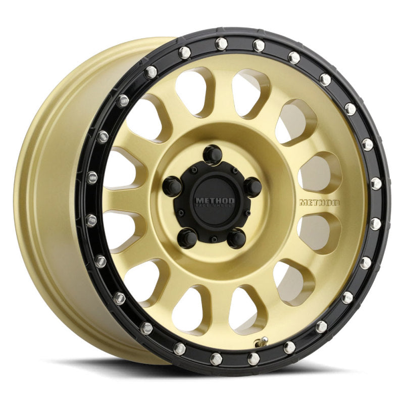 Method MR315 18x9 +18mm Offset 5x150 110.5mm CB Gold/Black Street Loc Wheel