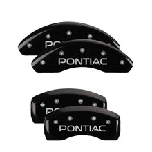 Cargar imagen en el visor de la galería, MGP 4 Caliper Covers Engraved Front &amp; Rear Pontiac Black finish silver ch