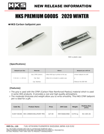 HKS Carbon Ballpoint Pen - 2to4wheels