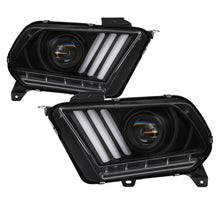 Carica l&#39;immagine nel visualizzatore di Gallery, Spyder 10-13 Ford Mustang - Halogen - Projector Headlights - LED Signals -Black (PRO-YD-FM2010V2-BK)