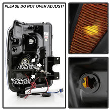 Cargar imagen en el visor de la galería, Spyder Ford Super Duty 11-16 Projector Headlights LEDHalo DRL All Black PRO-YD-FS11-HL-BKV2