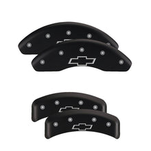 Charger l&#39;image dans la galerie, MGP 4 Caliper Covers Engraved Front &amp; Rear Cursive/Charger Black finish silver ch