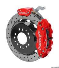 गैलरी व्यूवर में इमेज लोड करें, Wilwood Narrow Superlite 4R-MC4 Red Rear Kit 12.88in Drilled Rotor 88-96 Chevy Corvette C4