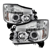 गैलरी व्यूवर में इमेज लोड करें, Spyder Nissan Titan 04-14/Armada 04-07 Projector Headlights LED Halo LED Chrm PRO-YD-NTI04-HL-C