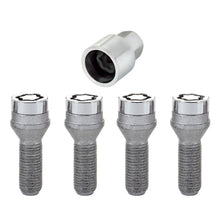 Laden Sie das Bild in den Galerie-Viewer, McGard Wheel Lock Bolt Set - 4pk. (Cone Seat) M14X1.5 / 17mm Hex / 31.0mm Shank Length - Chrome