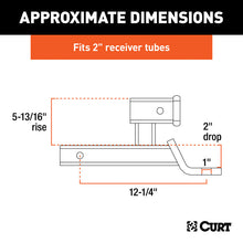 Carica l&#39;immagine nel visualizzatore di Gallery, Curt Multi-Use Ball Mount (2in Shank 7500lbs 5-13/16in Rise 1in Ball Hole)