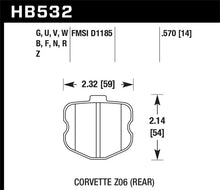 Charger l'image dans la galerie, Hawk 06-10 Chevy Corvette (OEM Pad Design) Rear HPS Sreet Brake Pads