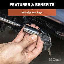 Load image into Gallery viewer, Curt 1/2in Hitch Lock (1-1/4in Receiver Barbell Chrome)