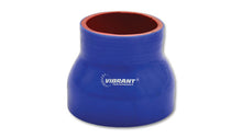 Cargar imagen en el visor de la galería, Vibrant 4 Ply Reinforced Silicone Transition Connector - 2.5in I.D. x 2.75in I.D. x 3in long (BLUE)